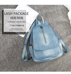 Blue Denim Canvas Women Backpack Big Capacity High Quality female School Bag Casual Jeans Travel shoulder Bag Rucksack Mochila