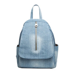 Blue Denim Canvas Women Backpack Big Capacity High Quality female School Bag Casual Jeans Travel shoulder Bag Rucksack Mochila