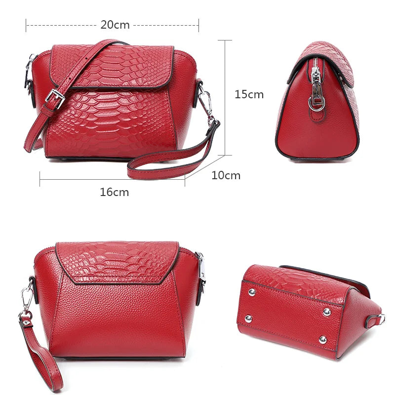 Mimicun Luxury Bags Crossbody Bag 2024 New High Quality Genuine Leather Shoulder Bags Female Clutch Ladies Vintage Design Small Handbag