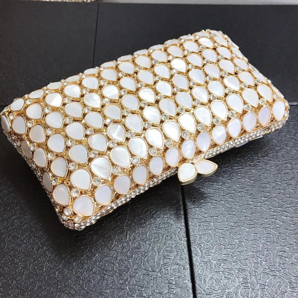 Mimicun Women Evening Clutch Bag Bridal Wedding Elegant Party Handmade clutch purse Womens Handbags Purses Hollow Out Metallic