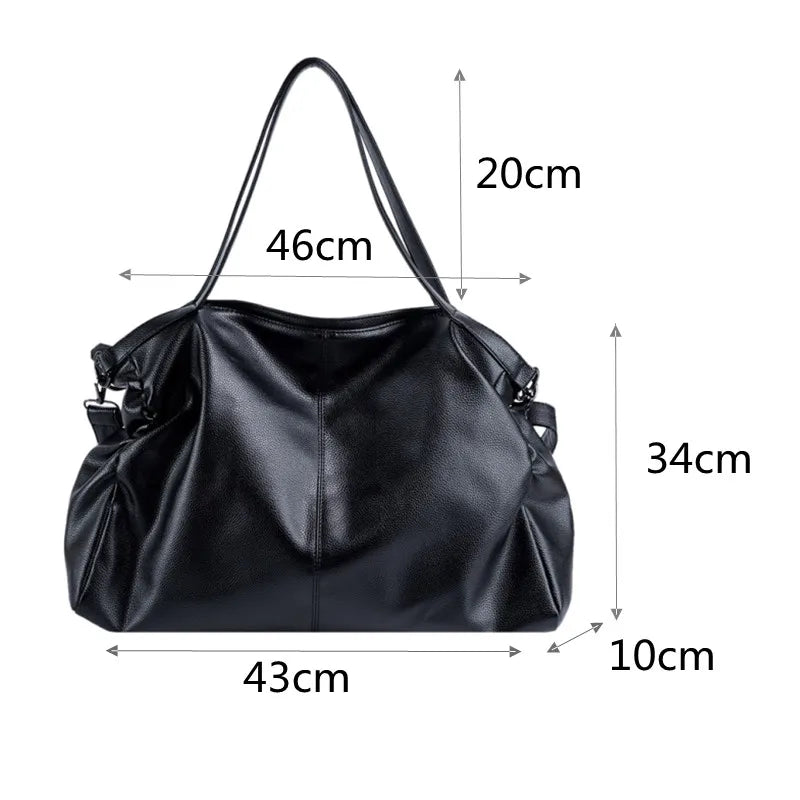 Mimicun Bags For Women 2024 Large Capacity Shopper Bag Solid Color Soft Pu Leather Shoulder Crossbody Handbag Travel Tote Bag