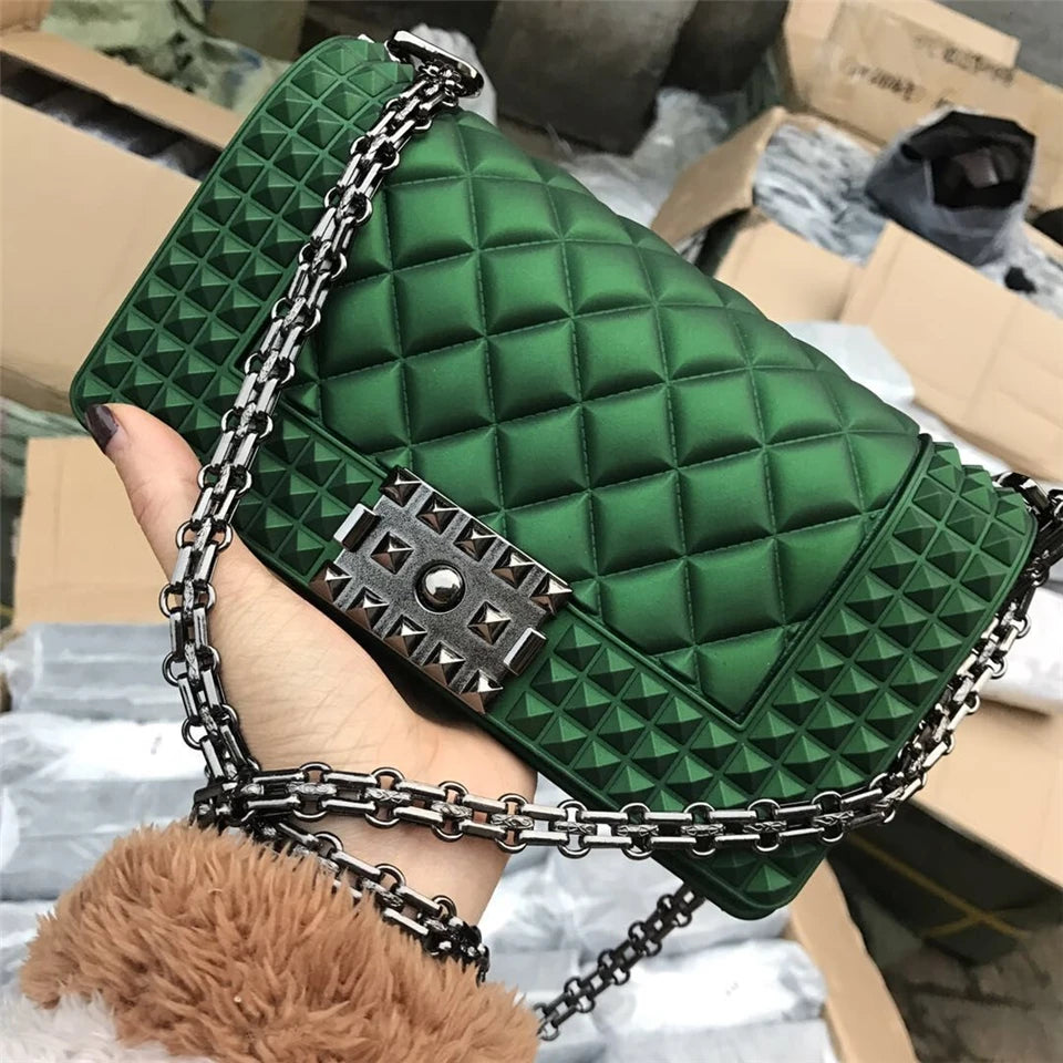 Mimicun Fashion Women PVC Messenger Bags High Quality Chain Ladies Handbags Crossbody Bag 2024 Luxury Deisgner Female Shoulder Bag