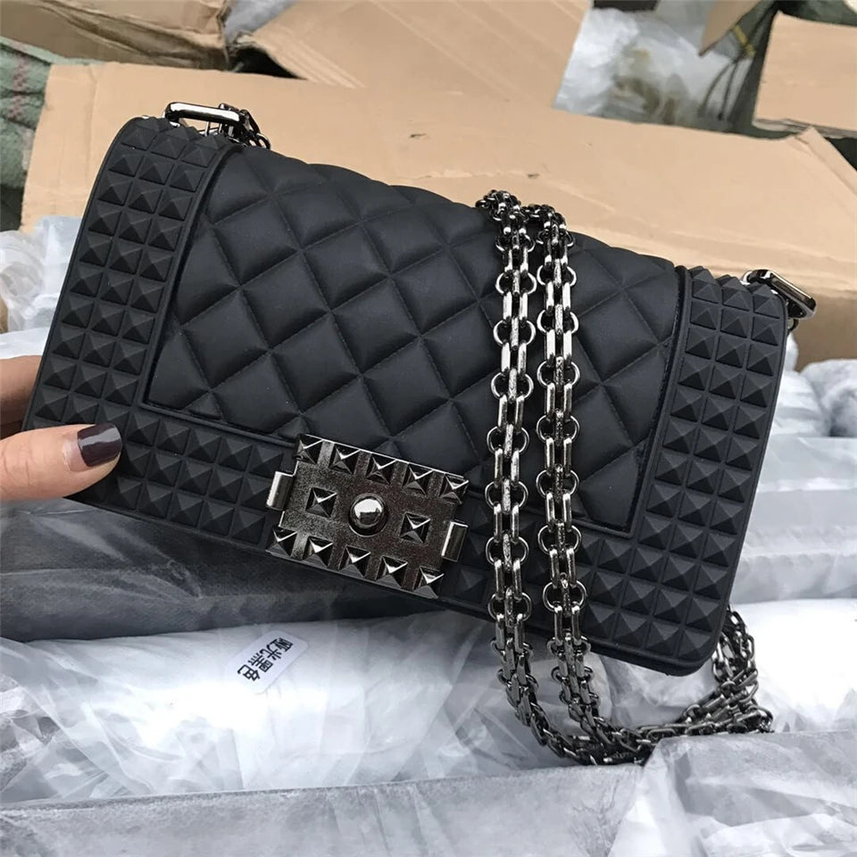 Mimicun Fashion Women PVC Messenger Bags High Quality Chain Ladies Handbags Crossbody Bag 2024 Luxury Deisgner Female Shoulder Bag