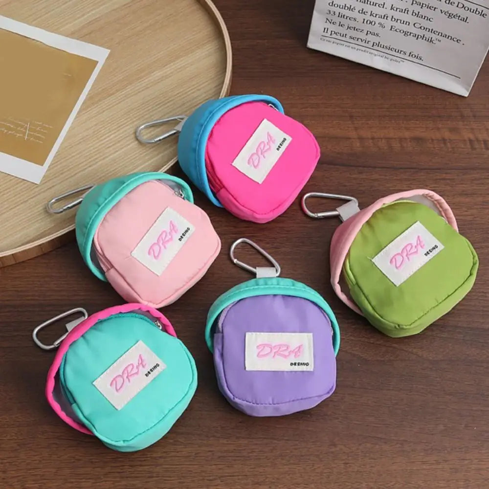 Mimicun  -  Cute Mini Coin Purse Macaron Color Key Chain Wallet Pouch Portable Pendant Earphone Bag Outdoor