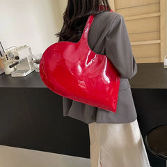 Mimicun Luxury Design Heart Shaped Women's Armpit Shoulder Bags Clutch Purses PU Leather Fashion ladies Handbags bag