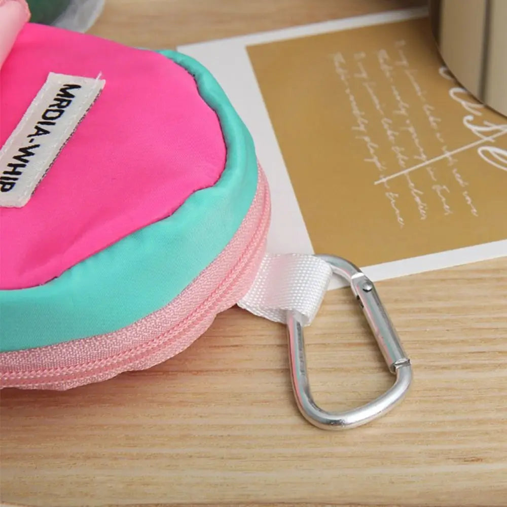 Mimicun  -  Cute Mini Coin Purse Macaron Color Key Chain Wallet Pouch Portable Pendant Earphone Bag Outdoor