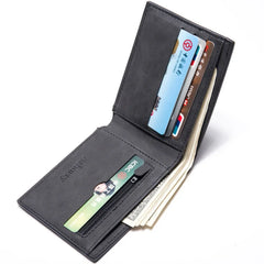 Mimicun Hot Selling Leather Wallet Top Men Coin Bag Minimalist Thin Purse Card Pack Purse Business Short Wallet for Men 2024 New Fashion