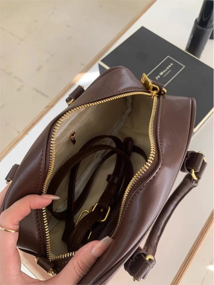 Mimicun  -  Vintage Brown Messenger Bag Purse Women Autumn Winter Leather Casual Crossbody Bags Female Retro Hot Girl Y2k Hand Bags