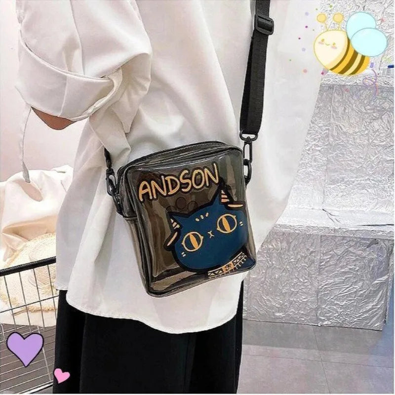 Mimicun New Women's Bag Vitality Colorful Graffiti Design Shoulder Bag Women's Summer Trend Cute Transparent Design Wallet Crossbody Bag