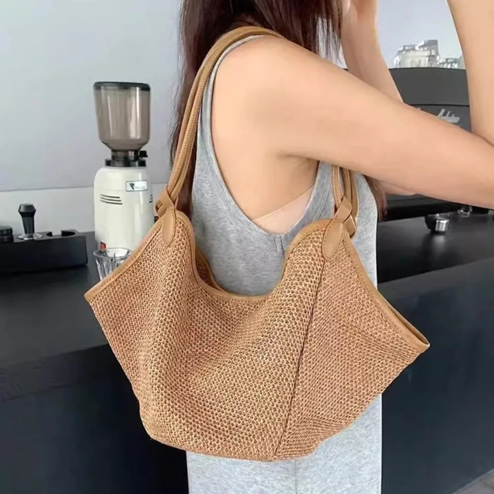 Mimicun  -  Bohemian Straw Women Handbags Summer Woven Shoulder Crossbody Bags for Women Travel Beach Bag Bali Holiday Shopper Purses Clutch