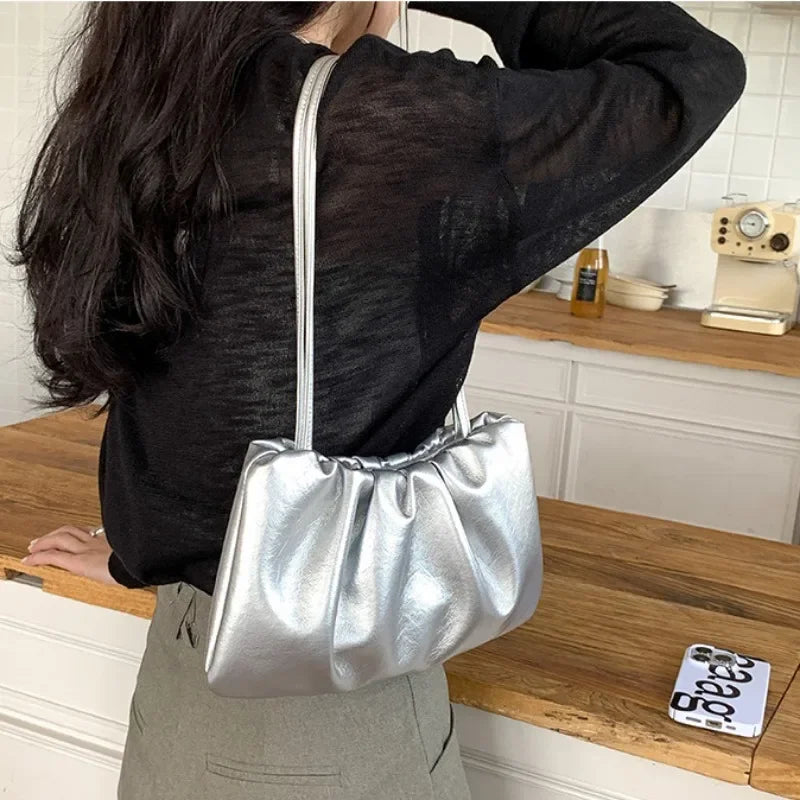 Mimcun  -  fancy bags Korean Fashion Autumn Shoulder Bags for Women Chic Designed PU Underarm Bag Office Lady Tote Bag Solid Сумка Bolsa