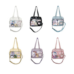 Mimicun  - Japanese Harajuku Ita Bag for Women Transparent Pocket Itabag High School Girls