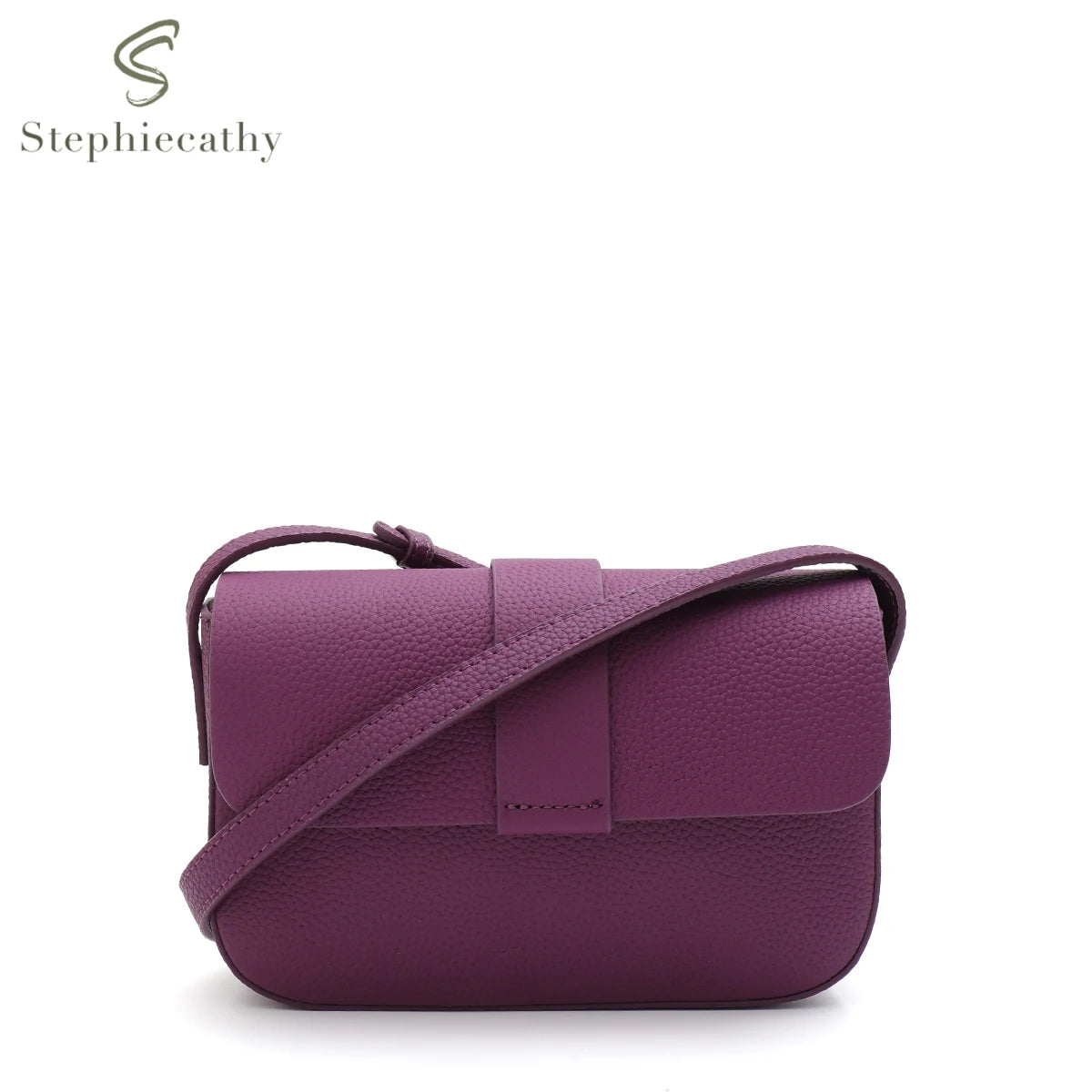 Mimicun Simple Style Genuine Leather Messenger Bag Women Solid Color Fashionable Flap Sling Purse Mini Portable Daily Casual Versatile