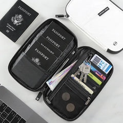 Mimicun New Travel Wallet Passport Credit ID Card Holder Organizer Cash Holder Document Bag Multifunction Purse Travel Pack Clutch Mujer