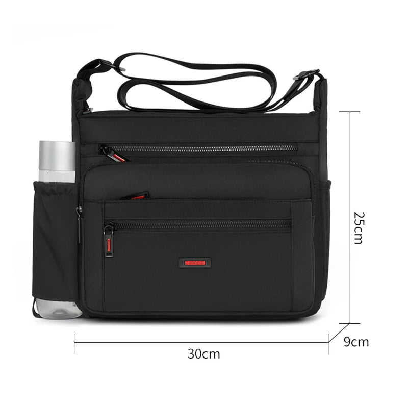 Mimicun Trendy Urban Leisure Shoulder Bag Simple Fashionable Oxford Splash Proof Crossbody Bag Outdoor Travel Business Messenger Bag Men