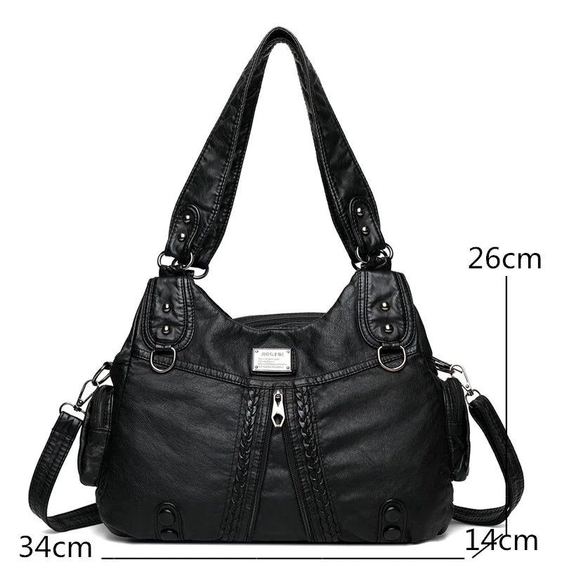 Mimicun Luxury Soft Leather Handbags Women's Bags New Fashion High Quality Woman Messenger Bag Designer Famous Brand Women Shoulder Tote