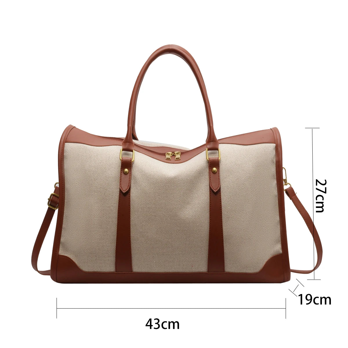 Mimicun  -  Canvas Girl Travel Bag Casual Women's One Shoulder Weekend Overnight Bag Lightweight Luggage Crossbody Duffle Gym Tote Bags