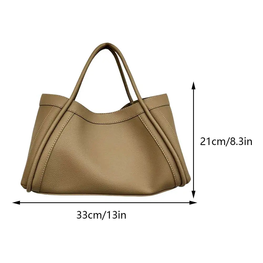 Mimicun   -  Leather Tote Bag and Pouch Women Large Capacity Shoulder Bag Handbag Versatile Satchel Sling Bag Commuting Bag