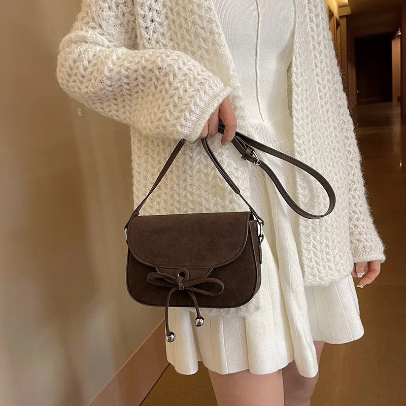 Mimicun Brown Vintage Shoulder Bag for Women Simple Fashion Casual Square Korean Fashion Handbag Luxury Elegant New Aesthetic Bags