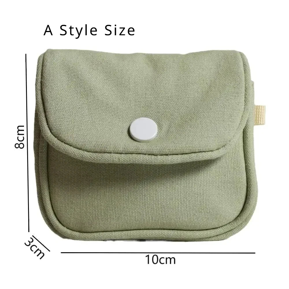 Mimicun Portable Coin Purse New Solid Color Mini Cash Wallet Lightweight Cotton Headphone Bag Women Key Pouch Travel Card Holder