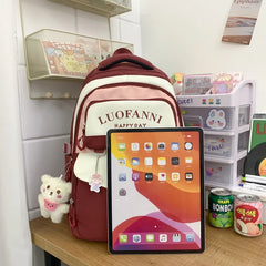 Mimicun Fashion Kawaii Girl Waterproof High Capacity School Bag Women Cute Backpack Lady Harajuku BookBag Female College Backpack Laptop