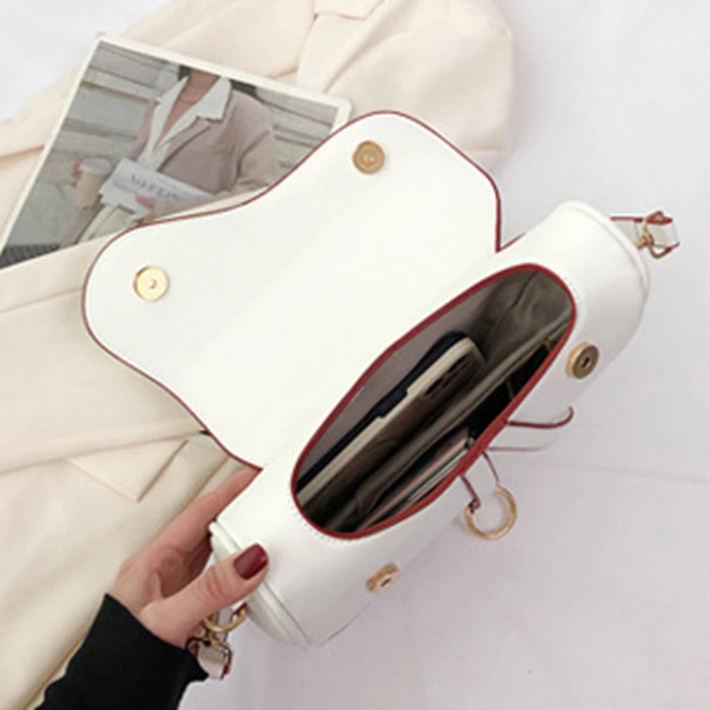 Mimicun  -  Women Saddle Shoulder Bag Clutch Purse Small Crossbody Bag Satchel Bags Luxury Designer Handbag PU Leather Messenger Bag