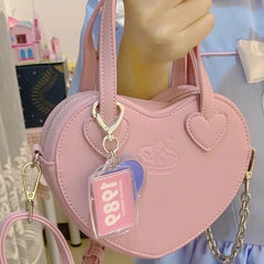 Mimicun Japanese Handbag For Girls Small Cell Phone Womens Shoulder Bag Female Kawaii Cute Heart Lolita Crossbody Bag Women 2024