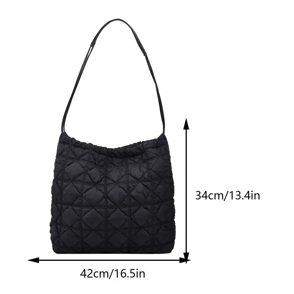 Mimicun  -  Women Diamond Quilted Bucket Bag Trendy Down Hobo Bag Large Capacity Padded Shoulder Bag Crossbody Sling Bag Girl Stylish Bag