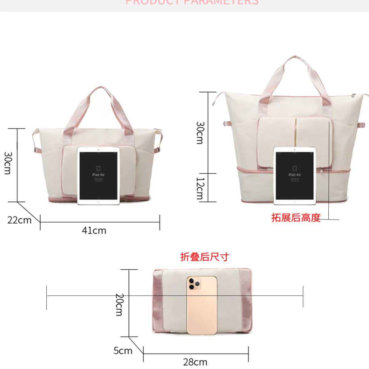 Mimicun  -  Travel Duffle Luggage Shoulder Bag for Women Fitness Bag Backpack for Women Weekend Dry Wet Separation Casual Crossbody Bags