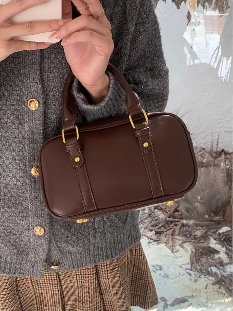 Mimicun  -  Vintage Brown Messenger Bag Purse Women Autumn Winter Leather Casual Crossbody Bags Female Retro Hot Girl Y2k Hand Bags