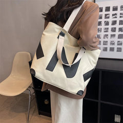 Mimicun New Women's Leisure Large Capacity Canvas Tote Bag for Japanese Classroom Handbag INS Student Shoulder Bag Side Bag for Ladies