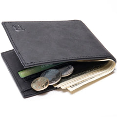 Mimicun Hot Selling Leather Wallet Top Men Coin Bag Minimalist Thin Purse Card Pack Purse Business Short Wallet for Men 2024 New Fashion