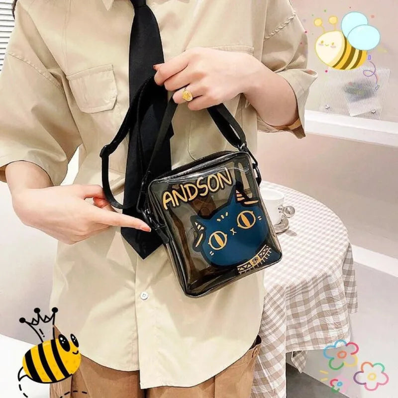 Mimicun New Women's Bag Vitality Colorful Graffiti Design Shoulder Bag Women's Summer Trend Cute Transparent Design Wallet Crossbody Bag