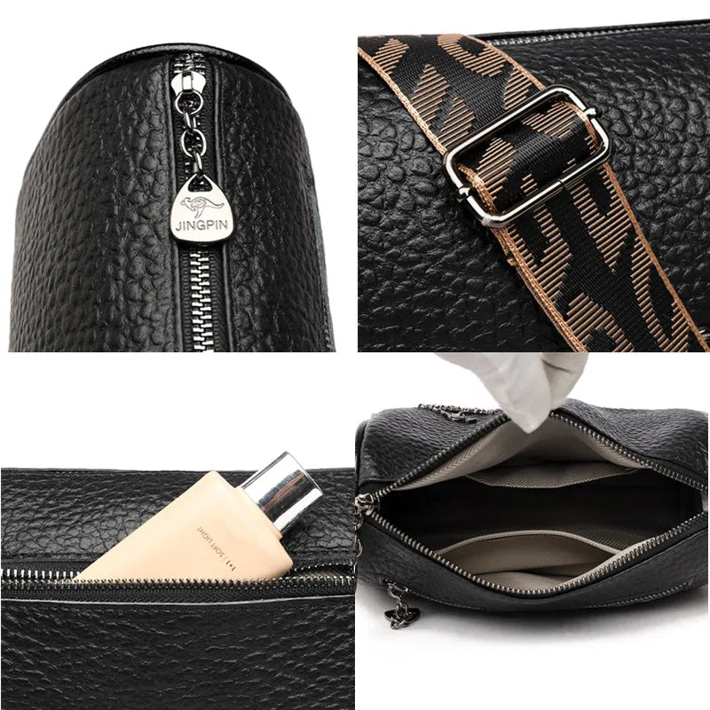 Mimicun Cowhide Bag 2024 Spring And Summer New Women's Bag Leather Soft Leather Zero Wallet Fashion Versatile Messenger Bag