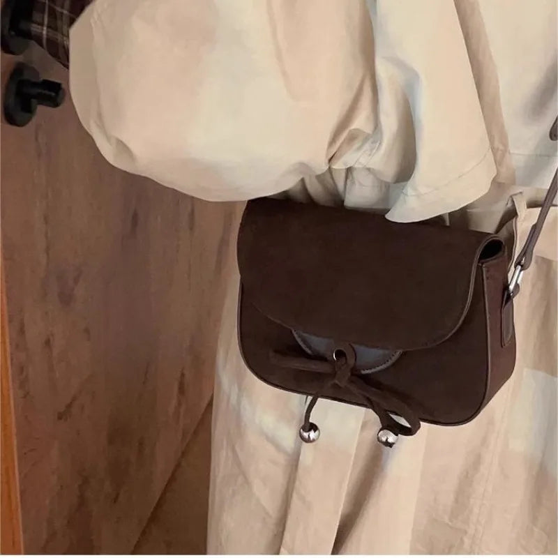 Mimicun Brown Vintage Shoulder Bag for Women Simple Fashion Casual Square Korean Fashion Handbag Luxury Elegant New Aesthetic Bags