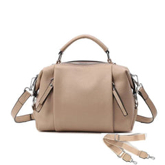 Mimicun 100% Genuine Leather Women Handbag Fashion Totes High Quality Shoulder Bag Classic Female Crossbody Bag 2024 New Women Bags gray