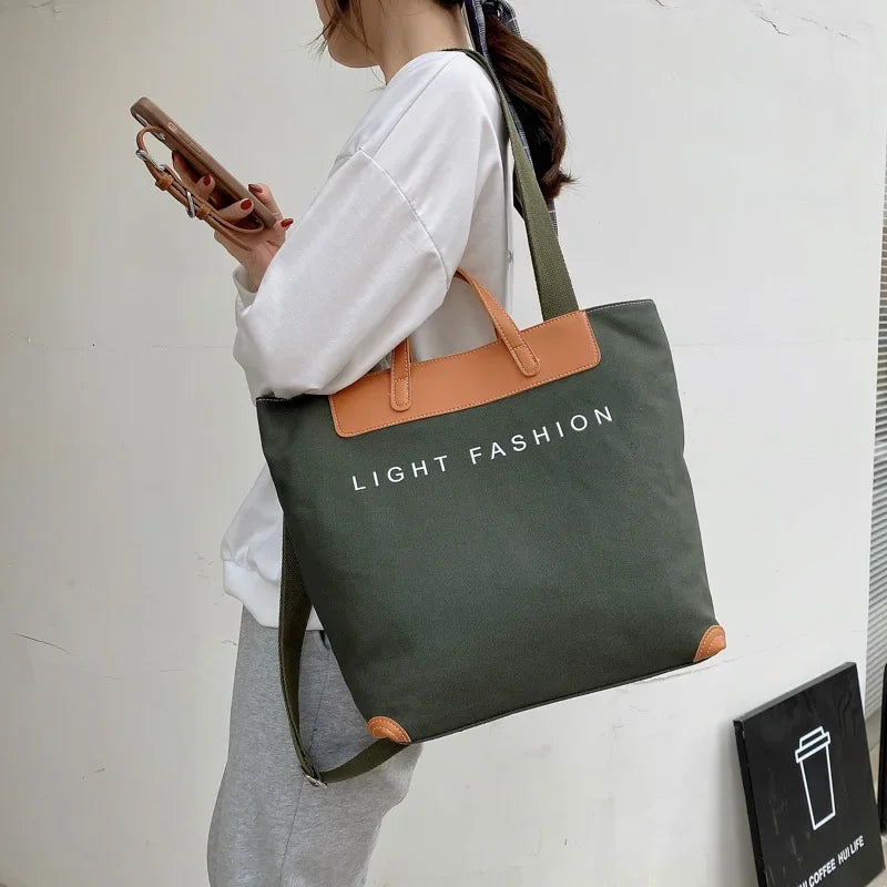 Mimicun Korean Version Handbag Women Bags Casual Commuter Shoulder Bag Female Large Bag Ins New Fashion Ladies Messenger Canvas Tote Bag