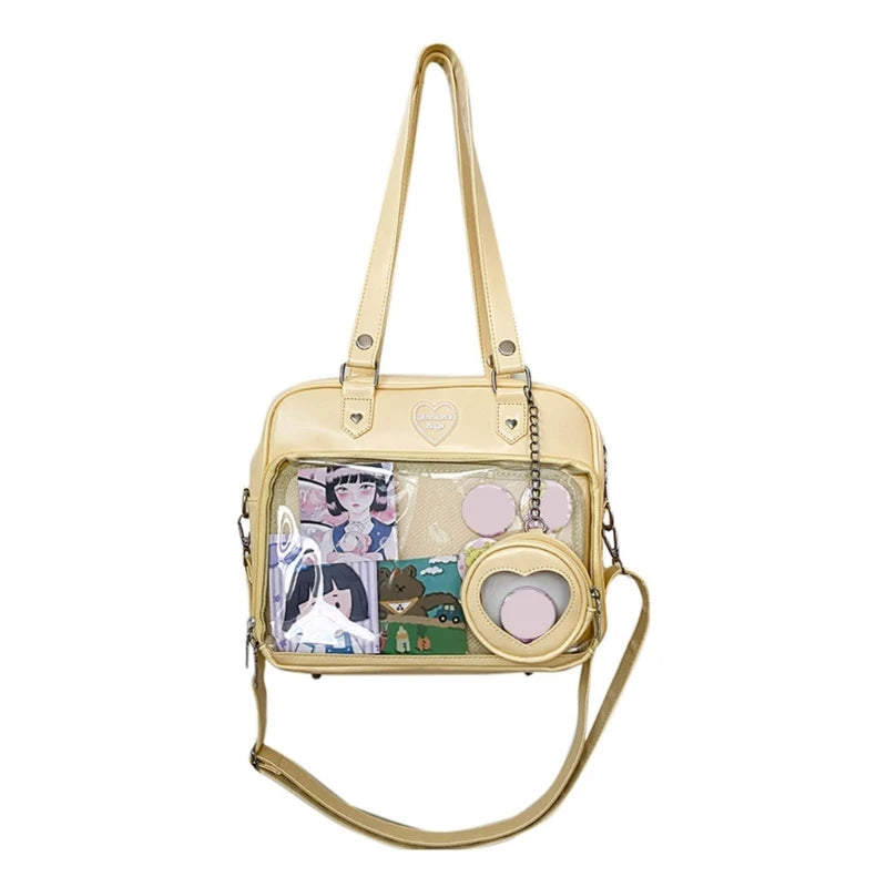 Mimicun  - Japanese Harajuku Ita Bag for Women Transparent Pocket Itabag High School Girls