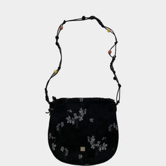 Mimicun  -  fancy bags Chinese Style Flower Beading Floral Drawstring Female Crossbody Bag Women Commute Shoulder Bag