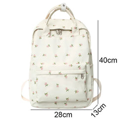 Mimicun Fashion Women Cute Floral Student Backpack Trendy Lady Kawaii Book Bags Female Print Laptop College Backpack New Girl School Bag