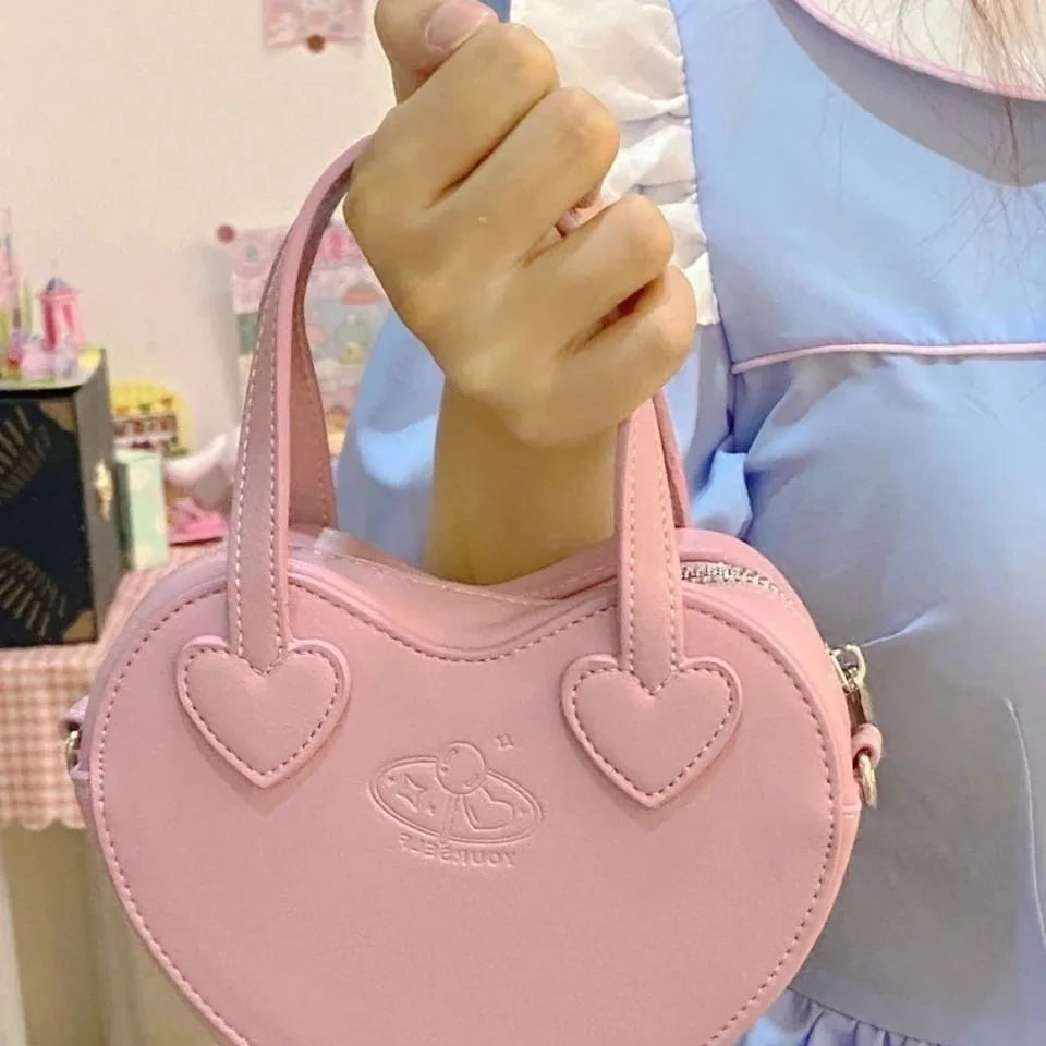 Mimicun Japanese Handbag For Girls Small Cell Phone Womens Shoulder Bag Female Kawaii Cute Heart Lolita Crossbody Bag Women 2024