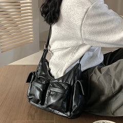 Mimicun  -  Designer Vintage Tote Handbag Women's Large Sling Crossbody Bag Versatile Leather Ladies Shoulder Bag Daily Dating Commuting Bag