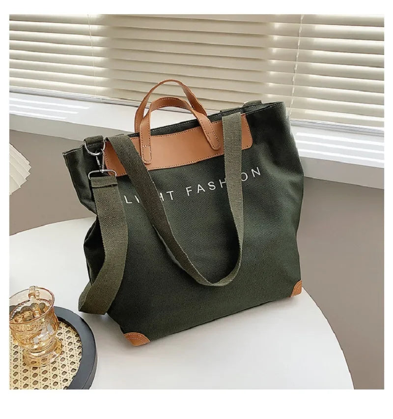 Mimicun Korean Version Handbag Women Bags Casual Commuter Shoulder Bag Female Large Bag Ins New Fashion Ladies Messenger Canvas Tote Bag