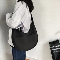 Mimicun Korean Fashion Big Hobos Crossbody Bags For Women Men Unisex Shoulder Bags Large Capacity Nylon Bag Student School Bags Bolso