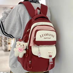 Mimicun Fashion Kawaii Girl Waterproof High Capacity School Bag Women Cute Backpack Lady Harajuku BookBag Female College Backpack Laptop