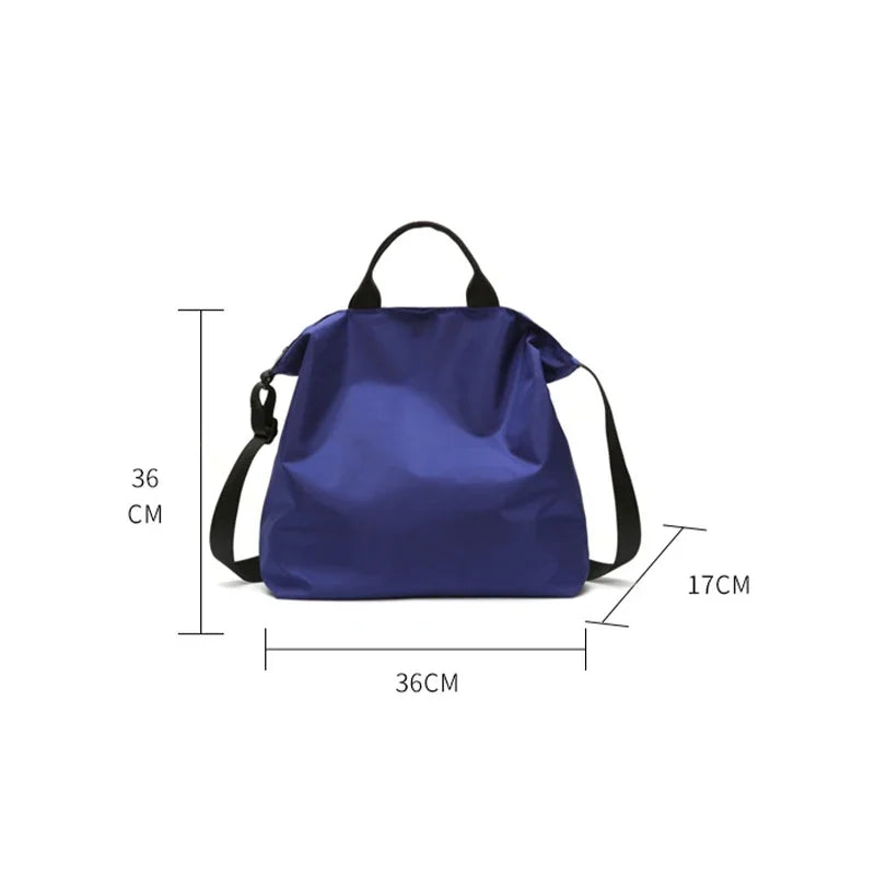 Mimicun Large Capacity Travel Tote Bag Fashion Fitness Yoga Bag Chic Academic Style Handsome Leisure Shoulder Bag Unisex Handbag