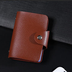 Mimicun 24 Slots Bits Card Holder Bag Simple Solid Color Pocket Case Women Men Credit ID Card Organizer Leather Cardholder Wallet 2024